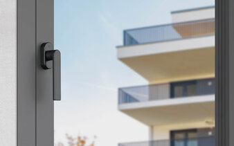 HOPPE ablakkilincs, Los Angeles sorozat, alumínium kivitelben, F9714M (matt fekete)