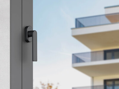 HOPPE ablakkilincs, Los Angeles sorozat, alumínium kivitelben, F9714M (matt fekete)